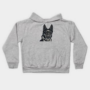 German Shepherd Dog Smile Kids Hoodie